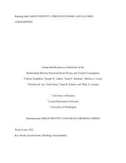 Running head: GROUP IDENTITY, PERCEIVED NORMS