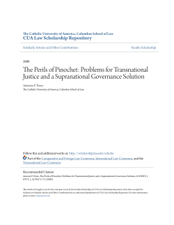 the perils of pinochet: problems for transitional justice and a