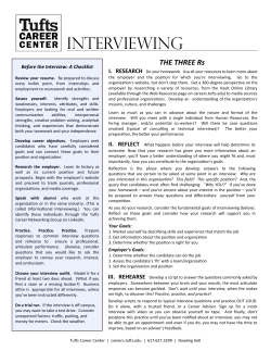 interviewing - Tufts Student Services
