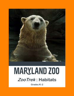Habitats Zoo Trek K-2 - The Maryland Zoo in Baltimore