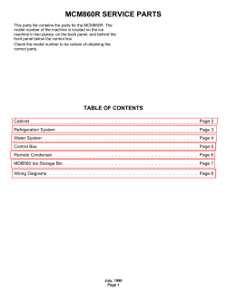mcm860r service parts - Scotsman Ice Systems