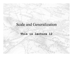 Scale and Generalization
