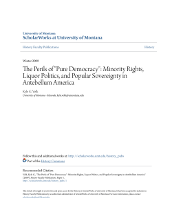 The Perils of "Pure Democracy" - ScholarWorks @ UMT