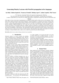 Generating Polarity Lexicons with WordNet Propagation in 5