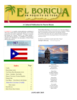 A Cultural Publication for Puerto Ricans Page
