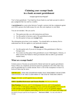 Claiming your exempt funds in a bank account garnishment