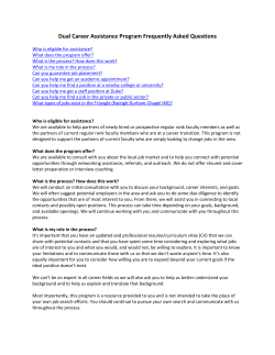 Dual Career Assistance Program Frequently