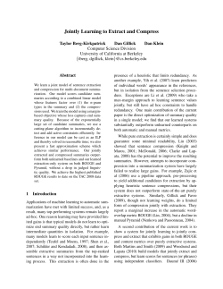 Jointly Learning to Extract and Compress