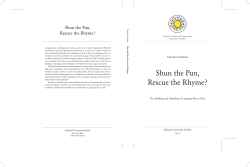 Shun the Pun, Rescue the Rhyme? - TRAN-B-300