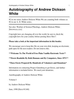 Autobiography of Andrew Dickson White