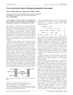 Urea electrolysis: direct hydrogen production from urinew