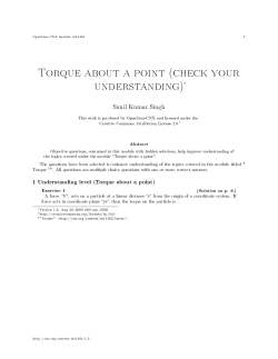 Torque about a point (check your understanding)