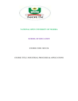 SED226 - National Open University of Nigeria