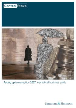 Facing up to corruption 2007: A practical business guide