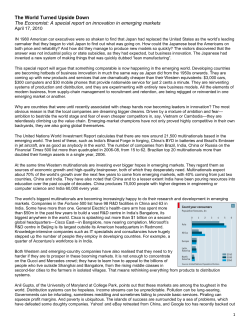 The World Turned Upside Down The Economist: A special report on