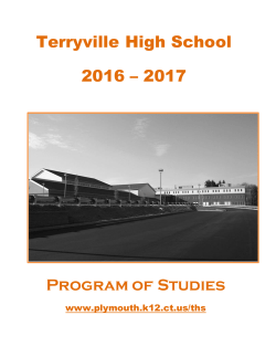 Program of Studies - Terryville High School