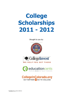 College Scholarships 2011 - 2012