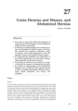 27 Groin Hernias and Masses, and Abdominal Hernias