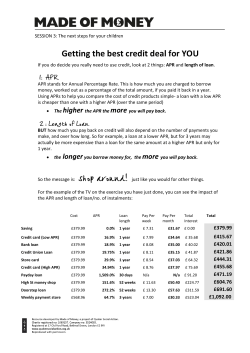 Getting the best credit deal for YOU