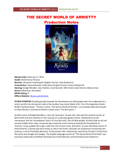 THE SECRET WORLD OF ARRIETTY