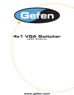 4x1 VGA Switcher