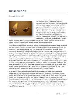 Dissociation and Organizational Amnesia