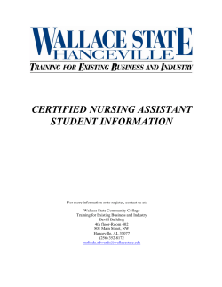 certified nursing assistant student information