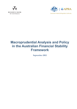 Macroprudential Analysis and Policy in the Australian Financial