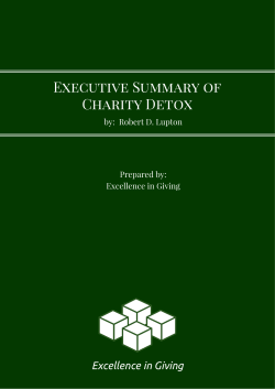 Executive Summary of Charity Detox