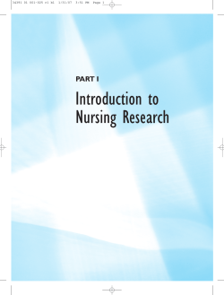 Introduction to Nursing Research