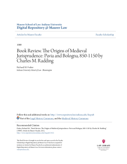 Pavia and Bologna, 850-1150 by Charles M. Radding