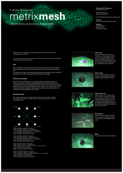 Muscles and springs - Hochschule f&uuml;r Gestaltung Schw&auml;bisch Gm&uuml;nd