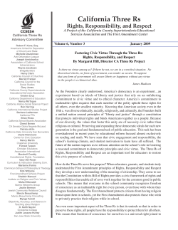 Fostering Civic Virtue Through the Three Rs