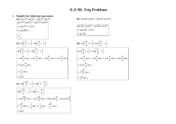 EZ Trig Problems with solutions