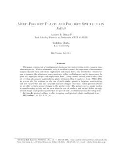 Multi-Product Plants and Product Switching in Japan
