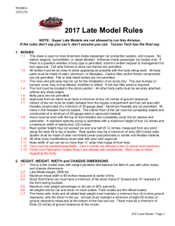 2017 Late Model Rules