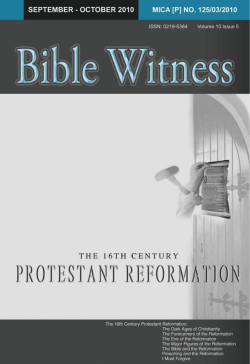 The 16th-Century Protestant Reformation