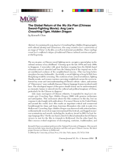 The Global Return of the Wu Xia Pian (Chinese Sword