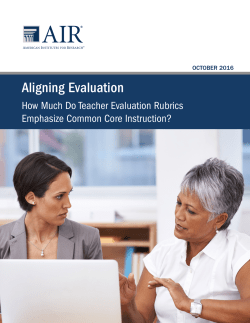 Aligning Evaluation: How Much Do Teacher Evaluation Rubrics