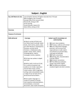 Subject : English - City Heights E