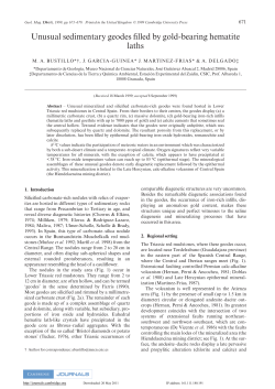 Unusual sedimentary geodes filled by gold