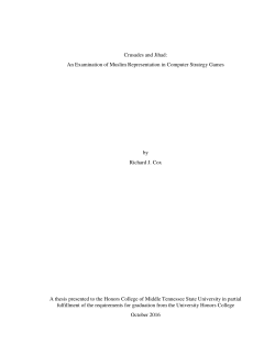 Crusades and Jihad - JEWLScholar@MTSU