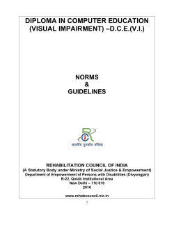 diploma in computer education (visual impairment)