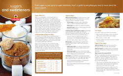 sugars and sweeteners