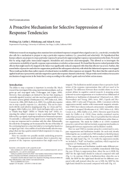 A Proactive Mechanism for Selective Suppression of Response