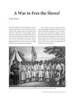 A War to Free the Slaves?