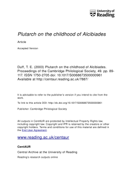 Plutarch on the childhood of Alcibiades