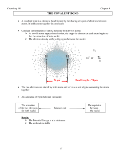 THE COVALENT BOND 1s or &uarr;&darr;