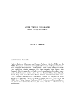 Asset Pricing in Markets with Illiquid assets