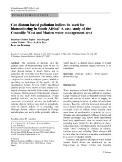 Can diatom-based pollution indices be used for biomonitoring in